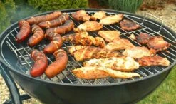 Borvat® | Barbecue Au Charbon De Bois | Gril De Jardin Gril à Charbon De Bois Gril Rond Avec Couvercle | BBQ Avec Table D'appoint | Fête De Camping En Plein Air | Barbecue à Charbon Mobile | Diamètre 46,5cm | ACIER INOXYDABLE | Noir -Grill Feu Maison 1200x708 1