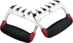 4cookz Pinces à Viande En Métal Avec Poignée En Silicone - Viande De Porc Effiloché