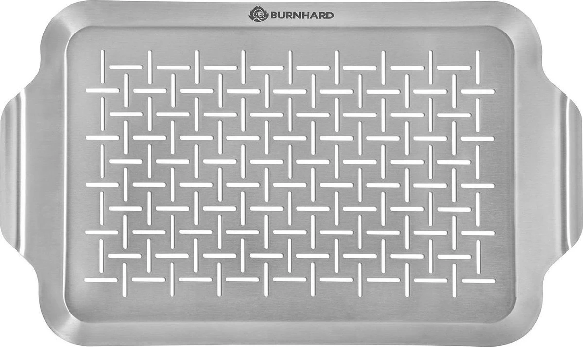 Burnhard Panier Grill Pour BBQ - Plaque Grill 42,5x25x1,7 Cm 2 Burnhard Panier Grill Pour BBQ - Plaque Grill 42,5x25x1,7 Cm – Image 2