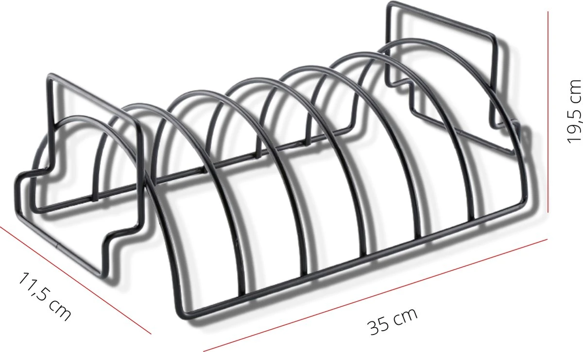 Support à Barbecue PROKING Sparerib – Accessoires De Vêtements Pour Bébé Pour BBQ – Y Compris Recette De Sparerib – Couche Antiadhésive – 35 X 19,5 X 11,5 CM 5 Support à Barbecue PROKING Sparerib – Accessoires De Vêtements Pour Bébé Pour BBQ – Y Compris Recette De Sparerib – Couche Antiadhésive – 35 X 19,5 X 11,5 CM – Image 5