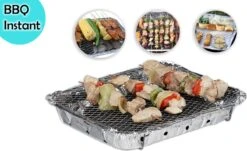 Set Barbecue - Instantané - Jetable - Barbecue Extérieur - Table - Grille - Balcon - Pique-nique - Accessoires Barbecue - Grill - 3 Tailles XL 1200 Grammes , L 600 Grammes , S 376 Grammes -Grill Feu Maison 1200x732