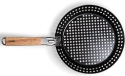 Gusta - Grillin&Chillin - Wok BBQ - Diamètre 30,5cm - Revêtement Antiadhésif - Manche Bois