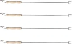 4x Fourches De Barbecue En Acier Inoxydable Extensibles De 80 Cm Outils / Fournitures De Barbecue