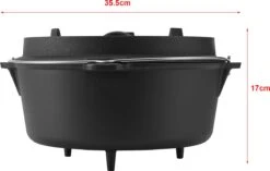 Cocotte Enkhuizen Avec Couvercle Fonte Noir 13,6 L -Grill Feu Maison 1200x765