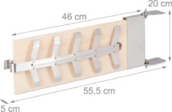 Relaxdays Planche à Fumer Bbq Saumon - Planche Finlandaise - Lot De 2 - Bois De Hêtre - H 55 Cm - Planche à Saumon -Grill Feu Maison 1200x780 1