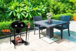 Borvat® | Barbecue Au Charbon De Bois | Gril De Jardin Gril à Charbon De Bois Gril Rond Avec Couvercle | BBQ Avec Table D'appoint | Fête De Camping En Plein Air | Barbecue à Charbon Mobile | Diamètre 46,5cm | ACIER INOXYDABLE | Noir -Grill Feu Maison 1200x800 10