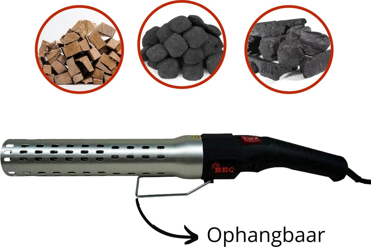 Briquet électrique Pour Barbecue - Démarreur Pour Barbecue - Looftlighter - Convient Pour Le Charbon De Bois Et Les Briquettes - Accessoires De Barbecue - Acier Inoxydable 3 Briquet électrique Pour Barbecue - Démarreur Pour Barbecue - Looftlighter - Convient Pour Le Charbon De Bois Et Les Briquettes - Accessoires De Barbecue - Acier Inoxydable – Image 3