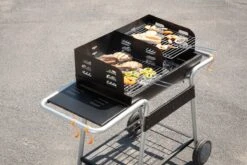 NATERIAL - Barbecue à Charbon ICARUS - Chariot 10 Personnes - H.92 X L.110 X P.61 Cm - Acier Peint - Zwart - BBQ Angulaire Sans Couvercle -Grill Feu Maison 1200x800 35