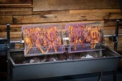 Panier Gril Plat En Acier Inoxydable BBQNovation Pour Broche / Rôtisserie, Hauteur Réglable Sur 4 Niveaux -Grill Feu Maison 1200x800 68