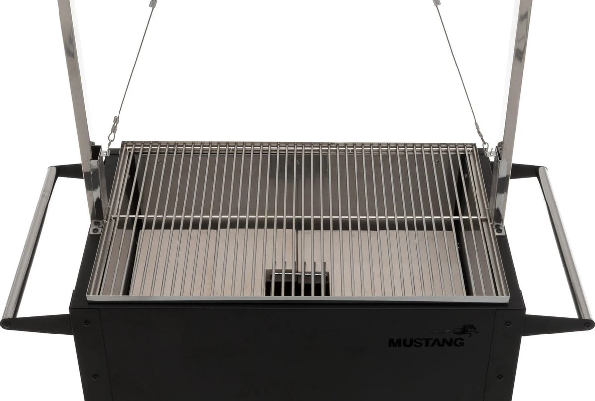 Barbecue D'extérieur Mustang Barbecue Patagonia Réglable En Hauteur - Zwart - Barbecue D'extérieur - Barbecue à Charbon - 39,8 Kg 2 Barbecue D'extérieur Mustang Barbecue Patagonia Réglable En Hauteur - Zwart - Barbecue D'extérieur - Barbecue à Charbon - 39,8 Kg – Image 2
