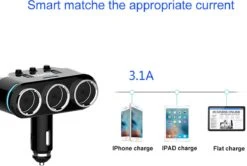 Répartiteur D'allume-cigare Yantu Avec éclairage LED 12V/24V - 3x Entrée Allume-cigare - 2x USB -Grill Feu Maison 1200x808 9