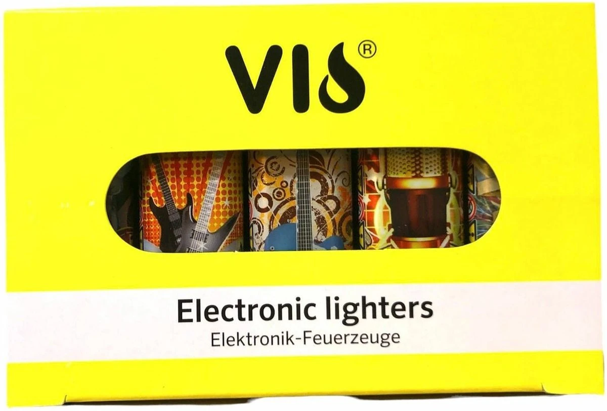 Briquets Clic 50 Pièces Dans Un Plateau - Impression De Musique De Guitare - Briquet Rechargeable - Briquets Unilite + Bouteille De Gaz 2 Briquets Clic 50 Pièces Dans Un Plateau - Impression De Musique De Guitare - Briquet Rechargeable - Briquets Unilite + Bouteille De Gaz – Image 2