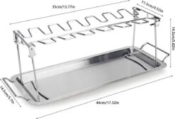 Doodadeals® | Poussin Grillé De Premium Supérieure | ACIER INOXYDABLE | Pour 12 Pilons De Kip | Marinade Et Plat De Service -Grill Feu Maison 1200x814 1