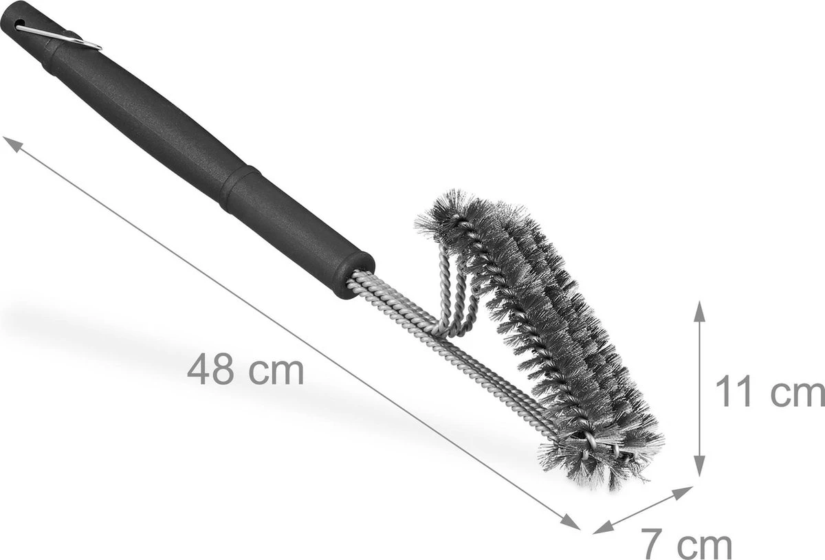 Relaxdays Brosse à Barbecue En Acier Inoxydable - Brosse Métallique Barbecue - Brosse De Nettoyage - Brosse Métallique 4 Relaxdays Brosse à Barbecue En Acier Inoxydable - Brosse Métallique Barbecue - Brosse De Nettoyage - Brosse Métallique – Image 4