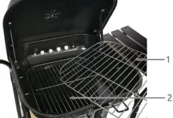 Grand BBQ à Charbon De Bois Mobile Avec Couvercle - Set D' Accessoires De Vêtements Pour Bébé Pour Outils Inclus - Acier - Zwart -Grill Feu Maison 1200x822