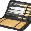 Ensemble De BBQ - Accessoires De BBQ - Outils De BBQ - Pinces à Barbecue - Fourchette - Spatule - Ouvre-bouteille - Planche à Découper - Durable - Bamboe