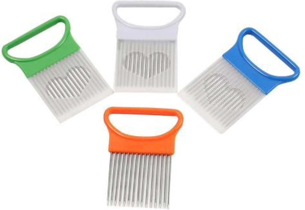 IGOODS - Coupe-oignons En Acier Inoxydable - Coupe-légumes - Pince à Viande - Grijs 2 IGOODS - Coupe-oignons En Acier Inoxydable - Coupe-légumes - Pince à Viande - Grijs – Image 2