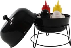 Set Sauce Barbecue Avec Salière Et Poivrière 20 X 25 Cm Housse De Table Barbecue / Gourmet / Fondue - Distributeur De Sauce / Bouteille