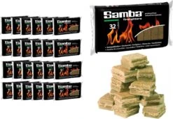 Samba Firelighters Brown á 24 X 32 Pièces - Boîte Extérieure De 768 Firelighters