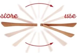 Pince De Service Triangle Bois De Cerisier - Pliée Seulement 8 Mm D'épaisseur -Grill Feu Maison 1200x831