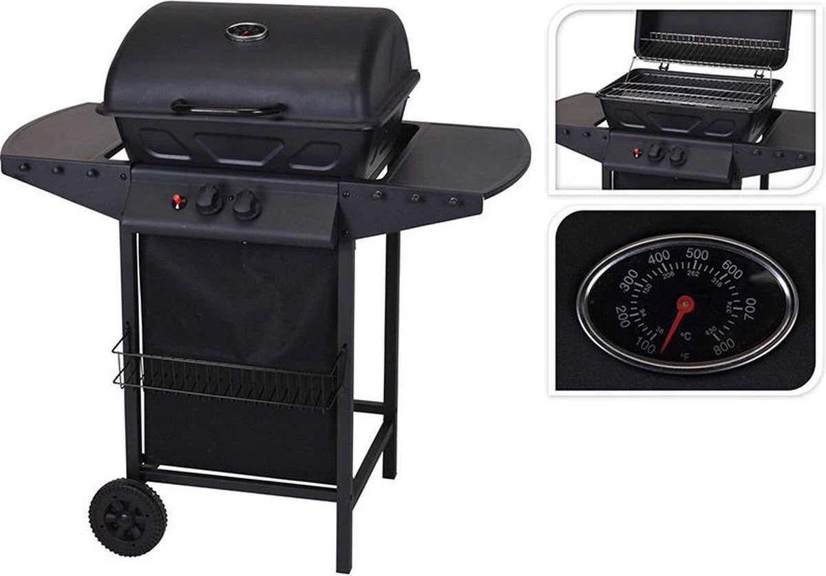 Barbecue à Gaz Oneiro's Luxe Vaggan - 2 Brûleurs - 97 X 55 X H100 Cm - été - Grillade - Jardin - Cuisine - Salle à Manger - Gaz 1 Barbecue à Gaz Oneiro's Luxe Vaggan - 2 Brûleurs - 97 X 55 X H100 Cm - été - Grillade - Jardin - Cuisine - Salle à Manger - Gaz