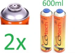 Unilight 2 Pièces X 600 Ml Cartouche à Vis Universelle - Bouteilles De Gaz - Cartouche De Gaz Supergas - Bouteilles De Gaz Brûleur à Gaz - Brûleur De Mauvaises Herbes - Bouteilles De Gaz Easy Clic