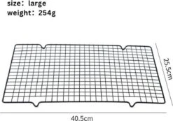 Lot De 2 Grilles De Refroidissement Wowup | Grille De Refroidissement | Grille De Cuisson | Grille à Gâteau | Couleur Argent | Acier Solide | Grille Antiadhésive | Grille Anti-adhérente - Grille Fil | 40 X 25 Cm Et 28 X 25 Cm -Grill Feu Maison 1200x840 4