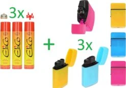 Unilight 3x Zippo Jetflame Turbo Briquet Coupe-vent Avec 3x 250ml Universel Briquet Bouteilles De Gaz