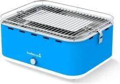 Barbecook Carlo - Barbecue Au Charbon De Bois - Barbecue De Table - Sac De Transport - Compact - Ventilateur - 38,5 X 28,5 Cm - 6 P. - Bleu -Grill Feu Maison 1200x846 1