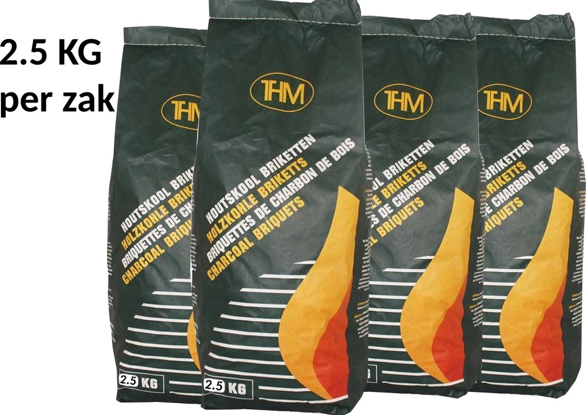 4 X Briquettes De Charbon De 2,5 KG Avec Allume-feu 64 Pièces - Barbecue - BBQ - 4 Pièces - Total 10 KG 2 4 X Briquettes De Charbon De 2,5 KG Avec Allume-feu 64 Pièces - Barbecue - BBQ - 4 Pièces - Total 10 KG – Image 2