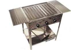Dessus De Table En Acier Inoxydable Sur Le Côté 2 Pièces TBV Professionnel Et Barbecue De Boucher Landman