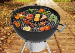 Système De Barbecue - Grille De Gril En Acier Inoxydable Pour Barbecue De 57 Cm + Grille De Cuisson En Fonte. Convient, Entre Autres, à Tous Les Barbecues Avec Bouilloire Weber De 57 Cm -Grill Feu Maison 1200x853 1