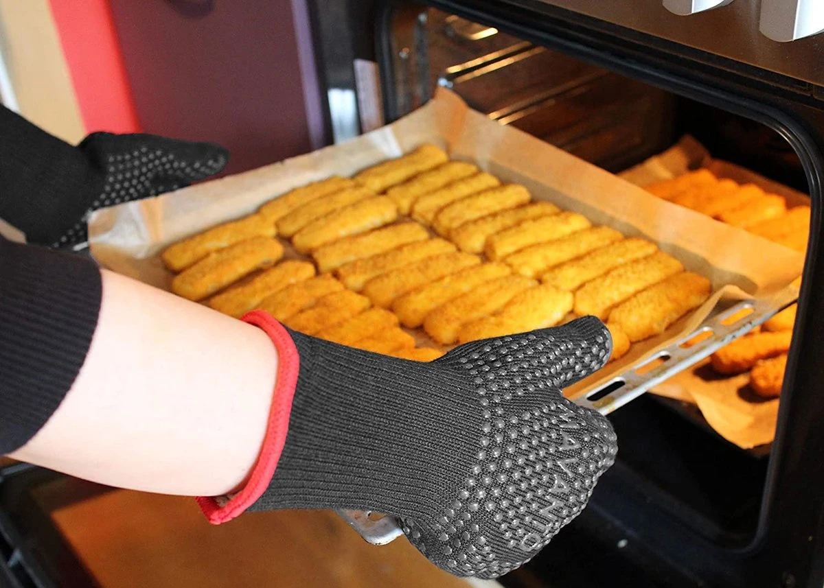 Gants De Barbecue Extra Longs Résistants à La Chaleur Jusqu'à 500 Degrés - également Parfaits Pour Le Four - Gants De Barbecue Professionnels Avec Protection De L'avant-bras (noir, S/M) 2 Gants De Barbecue Extra Longs Résistants à La Chaleur Jusqu'à 500 Degrés - également Parfaits Pour Le Four - Gants De Barbecue Professionnels Avec Protection De L'avant-bras (noir, S/M) – Image 2