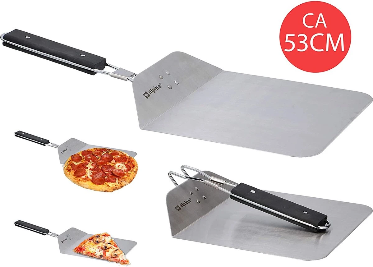 Pelle à Pizza - Spatule à Pizza Ronde - Avec Manche - BBQ Et Four - Qualité Premium 2 Pelle à Pizza - Spatule à Pizza Ronde - Avec Manche - BBQ Et Four - Qualité Premium – Image 2