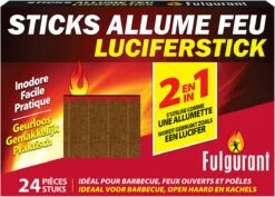 Allume-feu Fulgurant - Idéal Pour Les Barbecues, Les Cheminées, Les Poêles, Prix Par Paquet (24 Pièces)