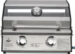 Barbecue à Gaz De Table El Fuego Jesolo - Barbecue Portable - Barbecue De Camping - Acier Inoxydable - Avec Fenêtre De Visualisation - Tuyau De Gaz Inclus -Grill Feu Maison 1200x861