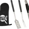 Ensemble D'outils Pour BBQ/ Barbecue 3 Pièces En Acier Inoxydable - Avec Gant De BBQ Masterchef - Cadeau Papa / Vaderdag