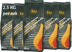 5 X Briquettes De Charbon De 2,5 Kg Chacune - Y Compris Les Allume-feu 64 Pièces - Barbecue - BBQ - 5 Pièces - Total 12,5 Kg -Grill Feu Maison 1200x870 2