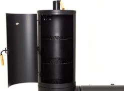 Mustang Fumoir Déporté Georgia XXL - Fumoir - FumoirBarbecue - Barbecue - Bois - Charbon De Bois - Fil D'acier émaillé épais - XXL - 119 KG ! - 175x70x192cm -Grill Feu Maison 1200x879