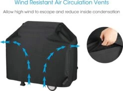 LAUWG - Housse De BBQ 55 Pouces, Housse De Gril à Gaz étanche Et Résistante à La Décoloration Et Aux UV, Compatible Avec Les Barbecues Weber Char Broil Outback, Noir (140 X 58 X 107 Cm) -Grill Feu Maison 1200x884 3