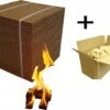 Allume-feu Écologique VALUE BOX 2400 Pièces + 1 Kg Laine De Bois Briquet Copeaux Et Cire Naturelle Et Résine D'arbre