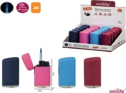 Briquets Jet Flame - Briquet à Vent - Briquet Double Flame Turbo - 20 Pièces En Présentoir - Impression Souple à 360°