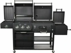 Barbecue Combiné El Fuego Arizona - Barbecue - Bbq - Zwart - Grille De Cuisson En Fonte Et Acier Chromé - 83 Kg - Dimensions Environ 203 X 127 X 60 Cm -Grill Feu Maison 1200x893 1