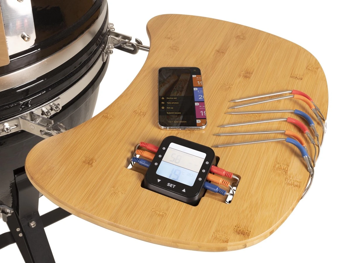 Patton - Kamado 16 - Premium Black - Barbecue En Céramique - Avec Indicateur De Température à Cœur Bluetooth - éclairage LED - Moyen - Complet - Noir 20 Patton - Kamado 16 - Premium Black - Barbecue En Céramique - Avec Indicateur De Température à Cœur Bluetooth - éclairage LED - Moyen - Complet - Noir – Image 20