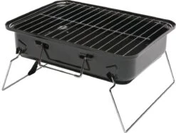 GENERIC - Barbecue à Charbon Portable - 3 Personnes - L.36 X L. 29,4 Cm - Acier émaillé - Grijs - Barbecue De Camping -Grill Feu Maison 1200x908