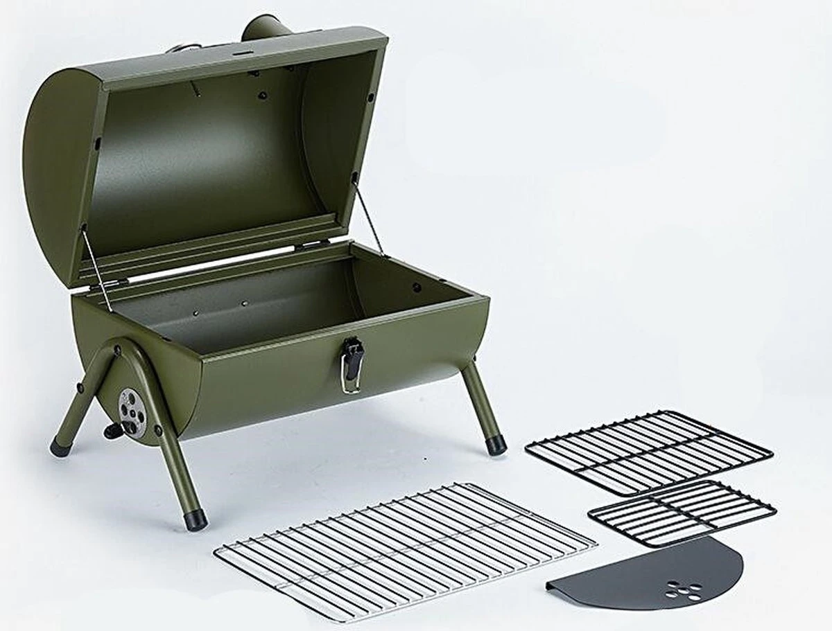 Barbecue à Charbon De Bois - Forme Cylindrique - BBQ D'été - BBQ De Jardin Extérieur Portable Pour 2 à 4 Personnes Camping Pique-nique Viande Savoureuse 14 Barbecue à Charbon De Bois - Forme Cylindrique - BBQ D'été - BBQ De Jardin Extérieur Portable Pour 2 à 4 Personnes Camping Pique-nique Viande Savoureuse – Image 14