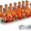 Doodadeals® | Poussin Grillé De Premium Supérieure | ACIER INOXYDABLE | Pour 12 Pilons De Kip | Marinade Et Plat De Service