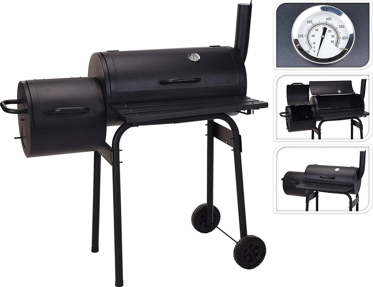 The Mash - Barbecue à Charbon XXL En Métal - Grille En Acier Inoxydable Pour BBQ - Chariot à Grillades (100 Cm) Série Steel Pour Jardin - Grille Outdoor Avec Thermomètre - Grille BBQ Pour Camping Noir 1 The Mash - Barbecue à Charbon XXL En Métal - Grille En Acier Inoxydable Pour BBQ - Chariot à Grillades (100 Cm) Série Steel Pour Jardin - Grille Outdoor Avec Thermomètre - Grille BBQ Pour Camping Noir
