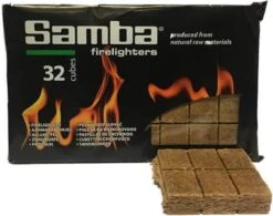 Emballage Samba Combi - 384 Allume-feu Dans Un Carton Extérieur Et 2 Kg. Laine De Bois Copeaux De Briquet -Grill Feu Maison 1200x945 3