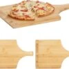 Relaxdays 3x Pelle à Pizza 45 Cm Large - Bambou - Spatule à Pizza - Pelle à Pain - Planche à Pizza Bois